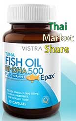 รูปภาพของ Vistra Tuna Fish Oil Hi-DHA 500 mg. Plus Vitamin E 30cap 